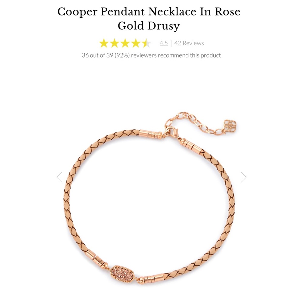 Kendra Scott Cooper braided leather choker *RARE* - Picture 7 of 7